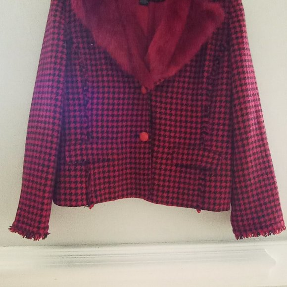 Vintage 'METRO STYLE' Wool blend Jacket with detachable collar Size 16 EUC - Picture 2 of 16